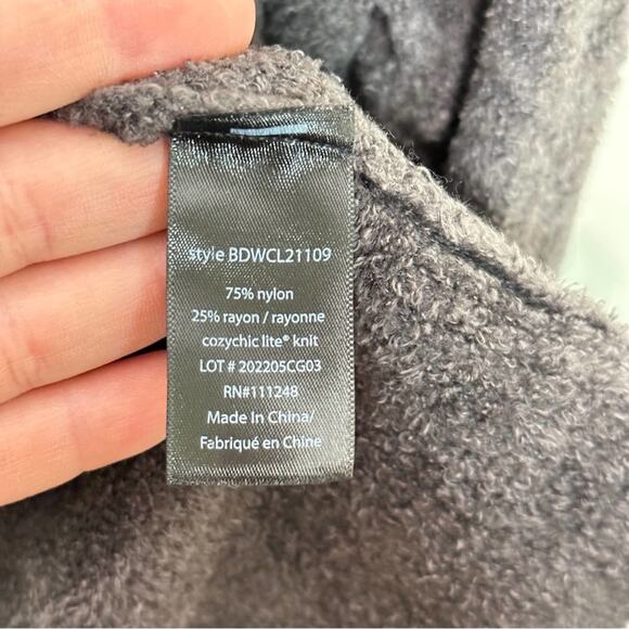 BAREFOOT DREAMS Cozy Chic Light Cardigan Carbon Gray Brown Sz S {2C24} - Picture 5 of 5